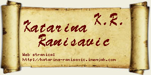 Katarina Ranisavić vizit kartica
